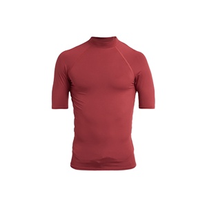 T-shirt de bain premium pour homme, coupe ajustée, manches courtes, respirant, polyester et élasthanne, séchage rapide, protection UV, extensible, rashguard, surf - Product Image 6