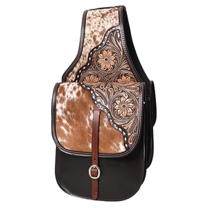 Meilleure vente de sac de selle de cheval en cuir véritable de haute qualité Western Trail Tooling Carving - Product Image 1