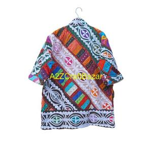 Veste Kantha vintage décontractée élégante pour femmes, veste de travail longue à séchage rapide pour femmes, manches longues - Product Image 5