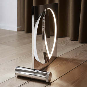 Moonsetter Modern <b>LED</b> Floor <b>Lamp</b> E27 Base Stainless Steel & Iron Body with Metal Shade for Living Room Home Decoration - Product Image 6
