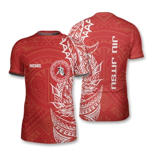 Chemise à manches courtes imprimée sur mesure Rash Guard haut de bain en spandex pour hommes/femmes vêtements de surf anti-UV production rapide bas quantité minimale de commande - Product Image 1