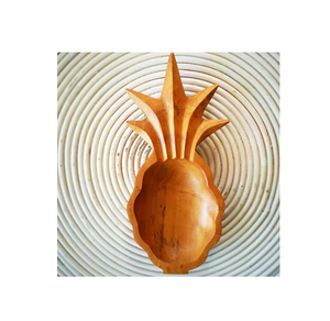 Bol en bois polyvalent en forme d'ananas pour servir des collations aux fruits et noix ou comme pièce décorative bol à salade bol de service - Product Image 4