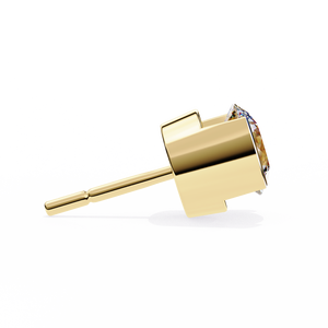 Pendientes de Oro de 18K con Diamantes Cultivados en Laboratorio, Diseño Único de Aro y Perno para Compromiso, Oro Rosa, Oro Blanco, Oro Amarillo - Product Image 3