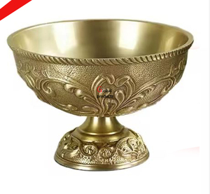 classic look <b>golden</b> finished metal aluminum dessert serving bowl with handle for hotel restaurant and <b>bar</b> - Product Image 3