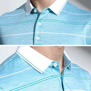 Logo personnalisé OEM Polo de golf personnalisé de luxe en coton et polyester de haute qualité Polo de golf en bambou avec évacuation de l'humidité pour hommes - Product Image 5