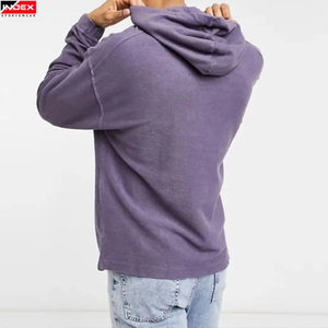 Sudadera con Capucha para Hombre, Color Gris Sólido, 100% Algodón, Felpa Francesa, Estilo Casual para Otoño, Corte Regular, Diseño con Bolsillos - Product Image 6