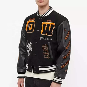 2025 personnalisé hommes décontracté sport université veste blancs broderie support écologique laine coquille strass hiver bouton - Product Image 2