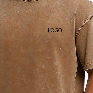 Acid Washed 100% Cotton Eco-Friendly Apparel Custom Vintage Garment Dyed Clothing Oversized T <b>Shirts</b> Hoodies Sweatpants - Product Image 2