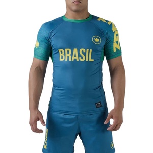 Camisa de manga corta para hombre con logotipo impreso personalizado al por mayor ropa deportiva popular jiu jitsu kimono/kimono de jiu jitsu - Product Image 1