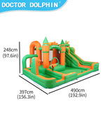 Structures de jeux multifonctionnelles avec mur d'escalade, grand toboggan, jeux aquatiques gonflables pour enfants, château gonflable pour enfants