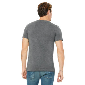 Alta calidad al por mayor logotipo personalizado bordado letra cuello en V camisetas Casual algodón transpirable camiseta - Product Image 5