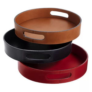 Nuevo diseño para 2023 tamaño personalizado nueva llegada 3 piezas de cuero multicolor al por mayor con la mejor calidad bandeja de servicio - Product Image 6