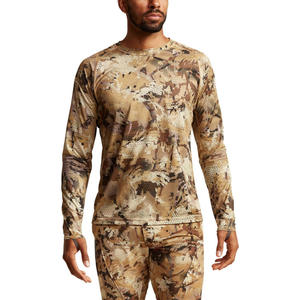 Quick Dry <b>Camo</b> Hunting Baselayer Men Long Sleeve Moisture Wicking Breathable Camouflage Tactical Shirt Outdoor Performance <b>Top</b> - Product Image 1