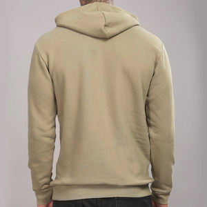 เสื้อฮู้ดแฟชั่นใหม่ของผู้ชายสีทึบโอเวอร์ไซส์พิมพ์ลายไหล่ตก - Product Image 2