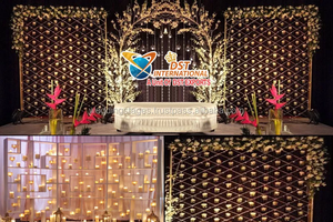 Romantic Wedding Reception Stage Candelabra <b>Stand</b> Wedding Stage <b>Backdrop</b> Candle <b>Stands</b> Metal Candle Sticks for Wedding Stage - Product Image 4