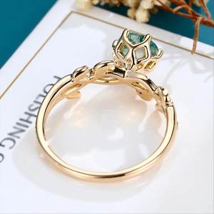 Round Cut Moss Agate Stone <b>Ring</b> Solid 925 Sterling Silver Unique Design Women <b>Girls</b> Fine Silver Jewelry <b>Ring</b> Fashion Jewelry - Product Image 4