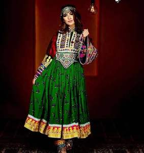 Robe traditionnelle ethnique vintage Kuchi, robe afghane/pakistanaise pour les fêtes, robe Kochi multicolore 3067, accessoire vestimentaire musulman - Product Image 6