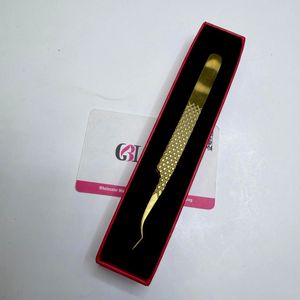 GETUP BROSONS Nouvel ensemble d'outils de précision pour extensions de cils en acier inoxydable plaqué or, étui doublé de velours rouge - Product Image 4