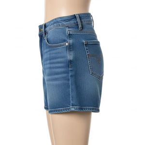 Shorts en jean taille haute droits, écologiques, en coton, matière denim durable, coupe décontractée, vêtements d'été, marché de gros - Product Image 4