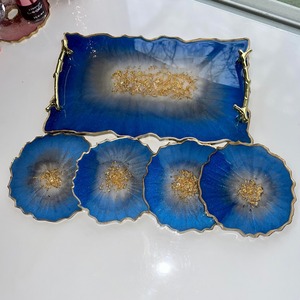 Bandeja de Resina Hecha a Mano de Primera Calidad, Organizador Elegante de Bajo Precio para Llaves, Carteras, Joyas, Frutas, Alimentos y Modelos, Bandeja Decorativa - Product Image 4