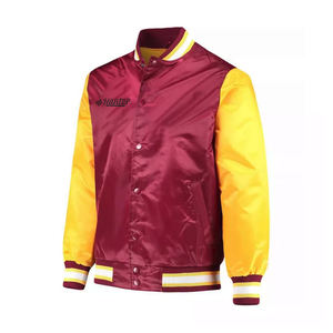 แจ็กเก็ตซาตินสำหรับผู้ชายเสื้อแจ็กเก็ตผ้าโพลีเอสเตอร์ให้ความอบอุ่นกลางแจ้งปรับแต่งสีได้แฟชั่น100% - Product Image 3