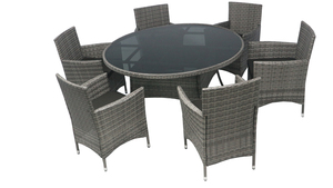 HIGH QUALITY CHEAP PRICE PE RATTAN <strong>WICKER</strong> GARDEN FURNITURE ROUND <strong>TABLE</strong> 140CM (WITH 06 <strong>CHAIRS</strong>) - Product Image 4