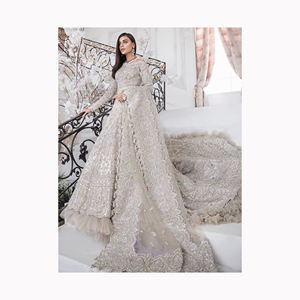 New Style Flower Girls' Dresses Luxury Heavy Beaded Lace <b>Fabric</b> With Sequins Embroidery for Women - Product Image 2