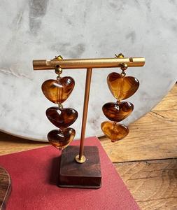 Boucles d'oreilles artistiques en résine faites à la main Bijoux de déclaration pour les femmes Style de charme pour les fêtes et les mariages - Product Image 5