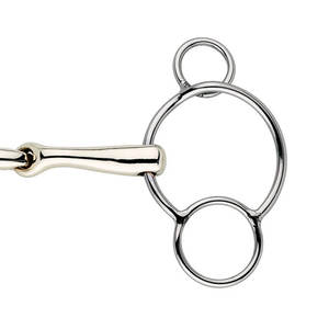 Horse Racing Horse Products Horse Universal Gag Bit Snaffle 3 Ring Mouth Piece Fat Outdoor Sports Stainless Steel - Product Image 5