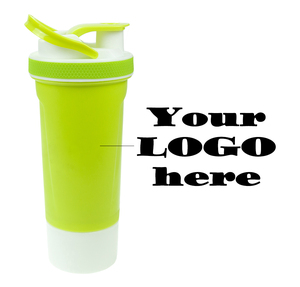 Botella Mezcladora con Compartimento de Almacenamiento de 700 ml, Botella Mezcladora de Proteínas de Plástico con Logotipo Personalizado, 3 Capas, Colorida, Portátil, para Batidos de Proteínas - Product Image 5