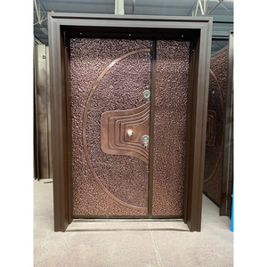Portes extérieures modernes en acier de haute qualité Moderndoor pour villa de luxe et entrée principale d'appartement avec aspect pierre Turquie - Product Image 1