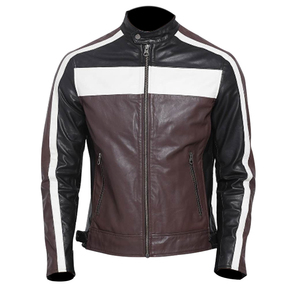 Chaqueta de cuero de piel de vaca para hombre profesional PU estilo callejero Popular con cuello levantado MOQ bajo ODM personalizado - Product Image 5