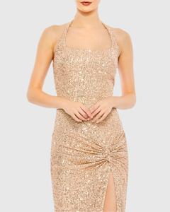 Vestido de noche de gasa acampanado hecho a mano con cuentas 2025 sin mangas para mujer, ropa corta de fábrica para fiestas - Product Image 4