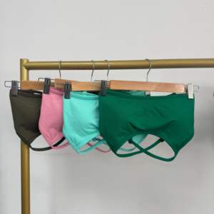 บราออกกำลังกายผ้าไนลอนสแปนเด็กซ์ระบายอากาศระบายอากาศระบายอากาศได้สำหรับเล่นโยคะฟิตเนสแบบครอสแบคโลโก้ออกแบบได้ตามต้องการ - Product Image 2