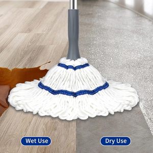 Plastic Pole Rectangle <b>Head</b> Floor <b>Mop</b> with Self-Wringer Eco-friendly Design for Home Hotel & Restaurant Use - Product Image 2