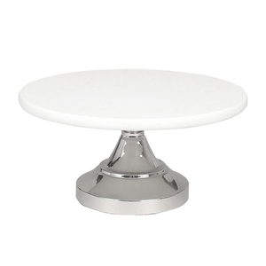 แท่นวางเค้กอลูมิเนียมทรงสูงห้าชั้นดีไซน์ทำด้วยมือแท่นวางเค้กโลหะนิกเกิลสำหรับดีไซน์เนอร์ - Product Image 1