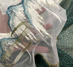 Giá Rẻ Giá Nhà Rèm Và Rèm Cửa Sang Trọng Ánh Sáng Rèm Chất Liệu Thêu Vải Sheer Rèm Cho Phòng Khách - Product Image 3