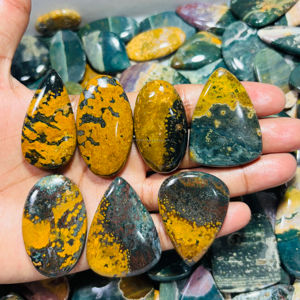 Ocean Jasper Cabochon อัญมณีหลวมกึ่งมีค่างานแฮนด์เมดผิวเรียบ - Product Image 1