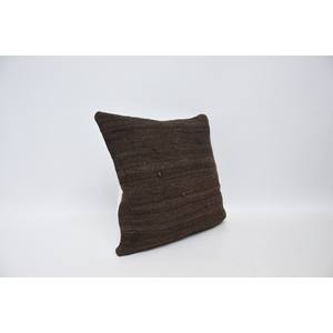 Brown Wool Kilim Patchwork <b>Pillow</b> 16x16 Inch Luxury Floral Vintage Print Woven Rustic <b>Throw</b> <b>Pillow</b> for Bedding Floors Portable - Product Image 3