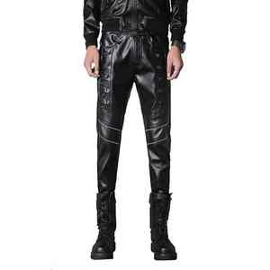 Pantalones de Cuero Auténtico para Hombre, Estilo Punk, Vaqueros, Pantalones BLUFF, Pantalones de Motociclista, Cuero - Product Image 6