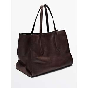 Sac à main pour femme en cuir de buffle véritable, deux sangles, fermeture éclair, imperméable, grande capacité, sac à main de luxe, fabriqué en Inde, prix d'usine - Product Image 4