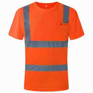 Design Impex T-shirt respirant réfléchissant haute visibilité Chemise de sécurité pour le travail Entrepôt Construction Logo personnalisable - Product Image 5