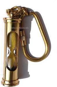 Reloj de arena vintage de latón, llavero hecho a mano, regalos náuticos de Navidad - Product Image 4