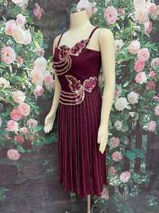 Mini robe de bal de mode Simple avec crêpe solide avant taille naturelle Silhouette droite embelli perles et broderie de poire - Product Image 6