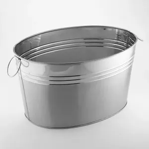 Haute qualité grand refroidisseur de vin en métal nouveau Look refroidisseur de Champagne et bière seau à glace galvanisé bouteille refroidissement stockage - Product Image 4