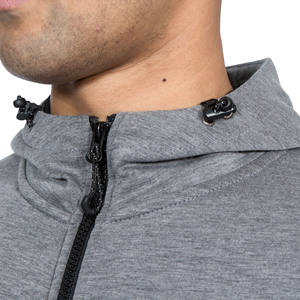 Sweat à capuche zippé coupe classique, conçu pour l'entraînement en extérieur et les activités de gym, mobilité flexible, 100% coton, chaleur fiable - Product Image 4