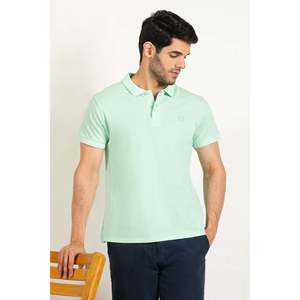 T-shirt d'été pour homme AUSTIN en coton respirant, coupe classique, couleur unie foncée, piqué, manches courtes, tailles XL à 6XL - Product Image 2