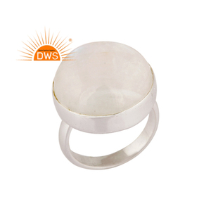 Handmade Sterling Silver Natural Rainbow Moonstone Gemstone <b>Statement</b> <b>Ring</b> Custom Jewelry For Women Gift For Her - Product Image 1