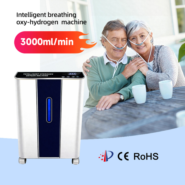 Intelligent Hydrogen Water Generator High Concentration 99.9% Purity 3000ml Pulsed Hydrogen Inhaler for Clinic Home Old People