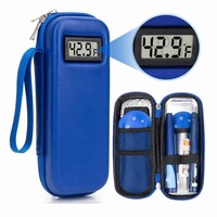 Étui de voyage isotherme en cuir PU pour médicaments, sac de conservation au froid pour stylos à insuline et flacons, avec fermeture éclair